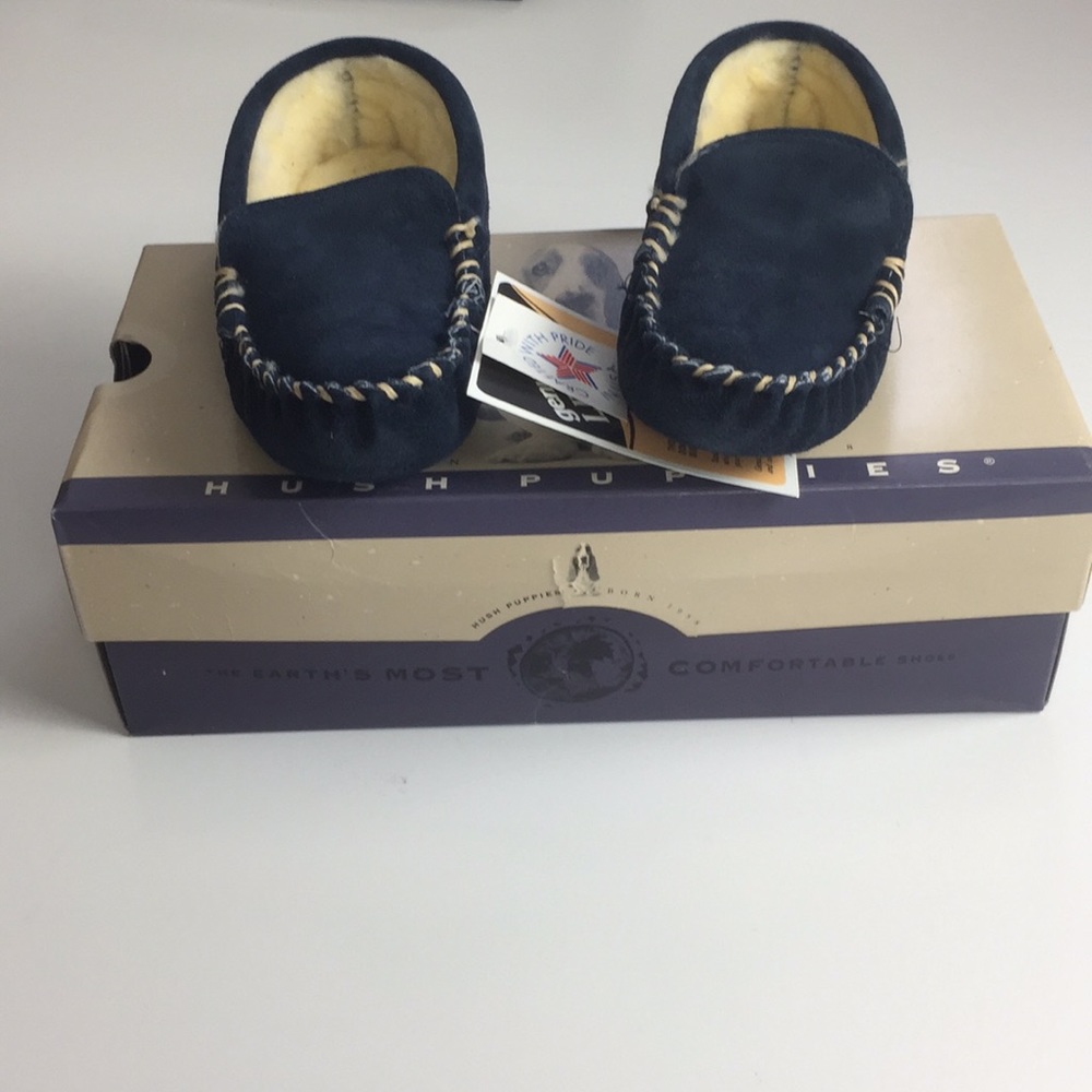 NIB HUSH PUPPIES SZ 7 M BLUE IN BOX VINTAGE COZY - Picture 3 of 8